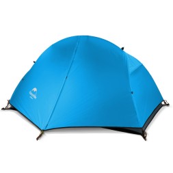 Палатка 1-местная Naturehike сверхлегкая + коврик NH18A095-D, 210T, голубой, 6975641886471